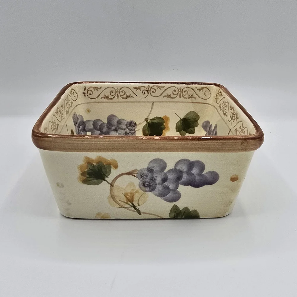 Temptations by Tara Floral Stoneware Casserole Dish | 1 Qt Bakeware